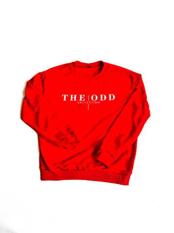 Red ODD COLLECTION Crewneck Sweatshirt unisex